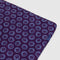 flattened plum puffy blanket with light blue smiley print