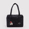 black small cloud carry on bag with minnie mouse face and signature