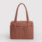tan houndstooth small cloud carry-on bag