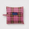 packaged pink tartan plaid standard baggu