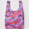 purple, orange and pink standard baggu with purple dolphin print