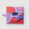 packaged purple, orange and pink standard baggu with purple dolphin print