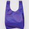 cobalt standard baggu with red mini smiley print