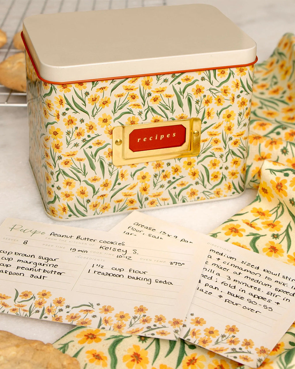 Goldenmane Tin Recipe Box