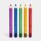 colorful pencil taper candle set of 5 in: purple, blue, green, yellow and red