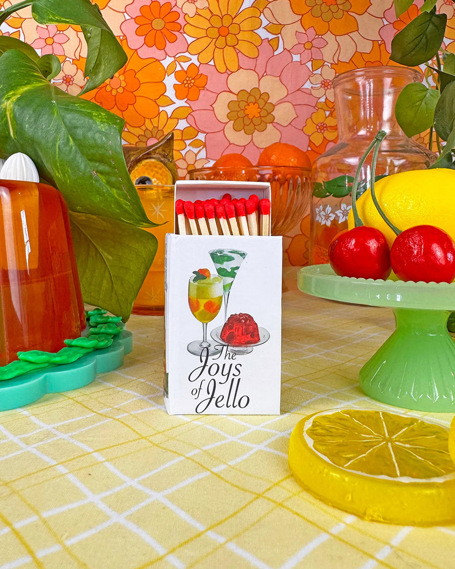 red tipped matches of 'joys of jello' cookbook matchbook
