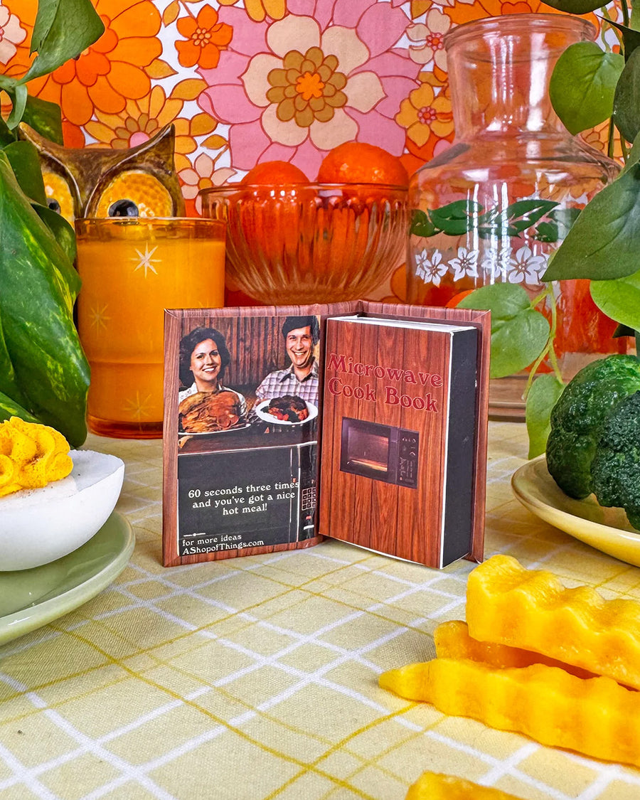 interior 'pages' of 'microwave cookbook' matchbook