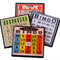 set of 4 colorful bingo cards coasters