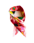 pink kerchief with abstract floral print