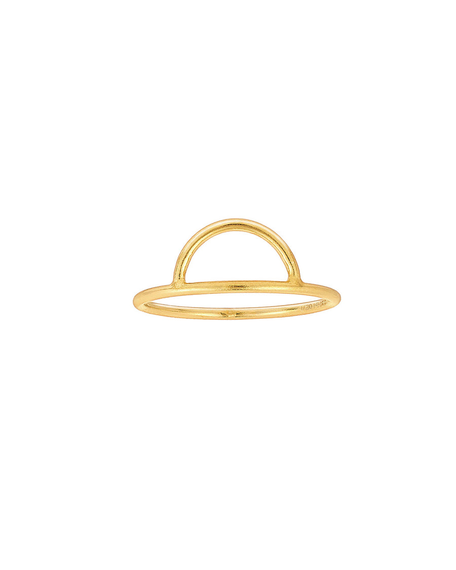 gold band ring with arch detail