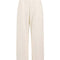 front view of off white wide leg pants