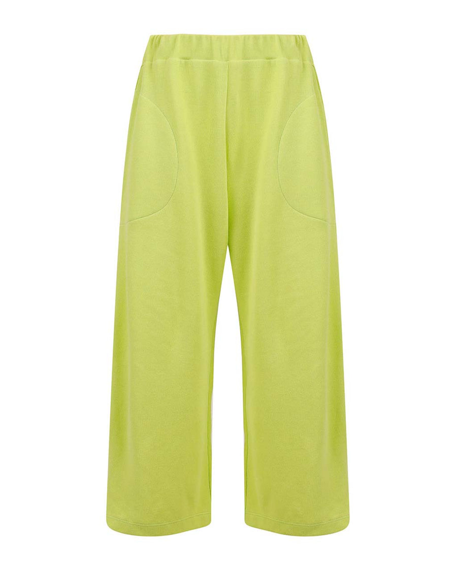 lime green wide leg pants