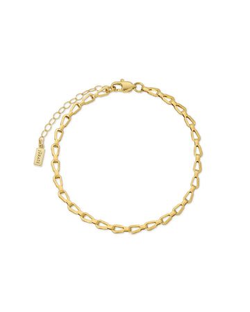 gold link bracelet with extender