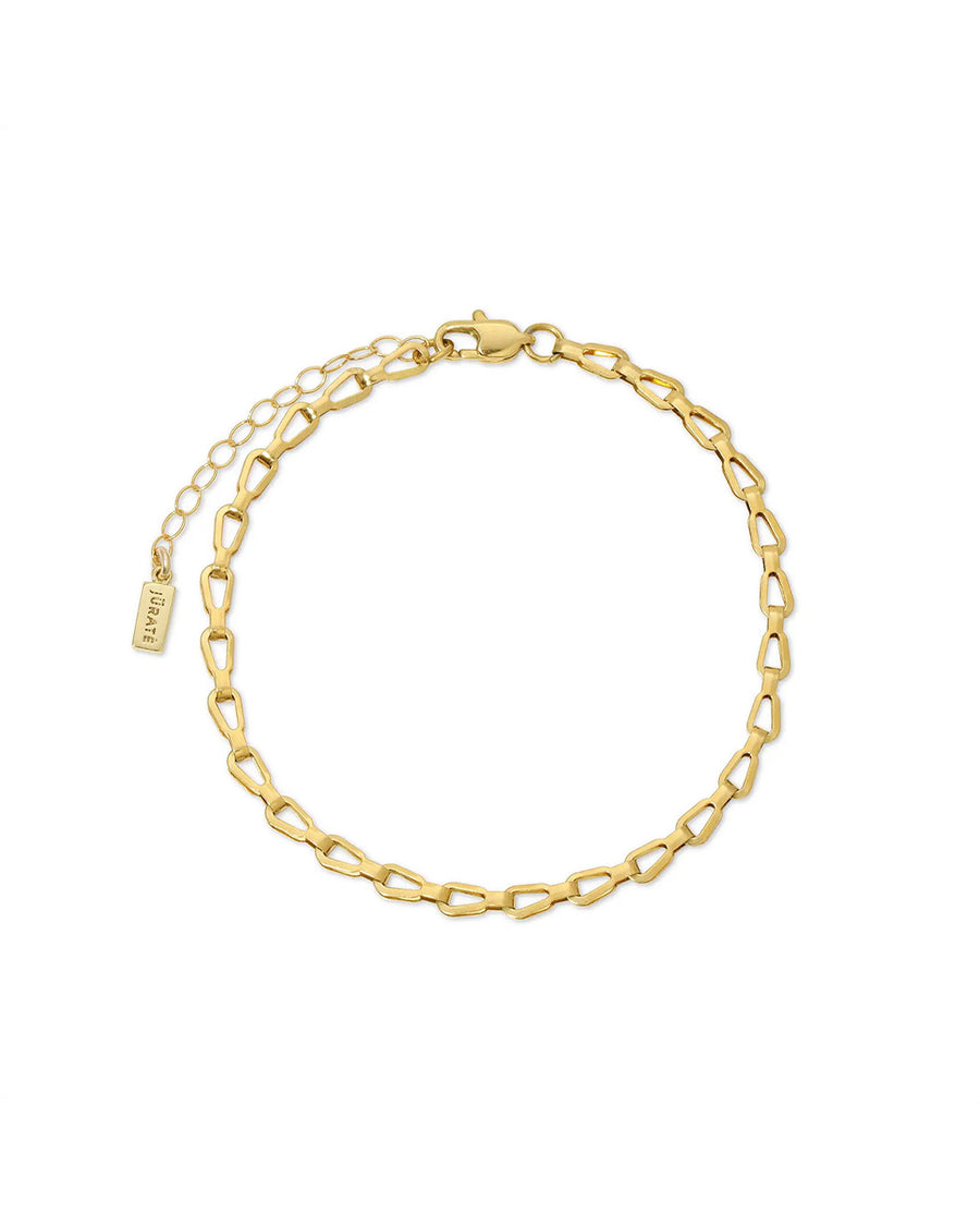 gold link bracelet with extender