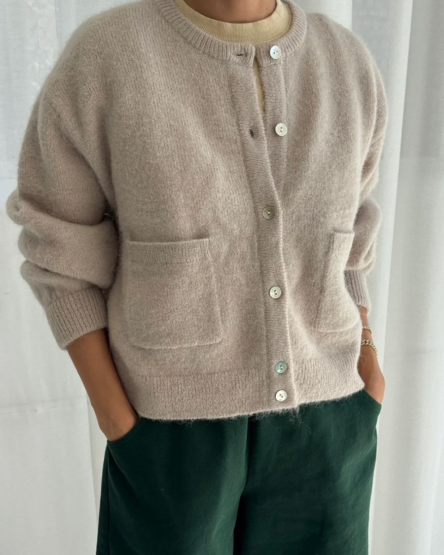 Amélie Alpaca Cardigan - Smoke – ban.do