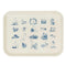 cream large tray with blue moomin characters