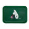 green small trinket tray with moomin smelling flowers