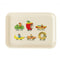 cream small tray with richard scarry characters in various vehicles