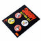 set of four snoopy halloween buttons: snoopy dracula, snoopy witch reading a book, snoopy skeleton, and snoopy witch head