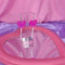 pink heart lolli dangle earrings on a display