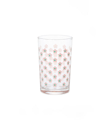 tumbler with pink dainty flowers