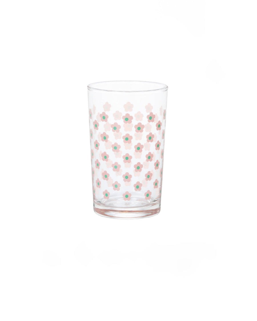 tumbler with pink dainty flowers