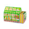 opened colorful greenhouse shaped box with pink, green and white tipped matches inside