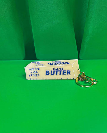 stick of salted butter keychain