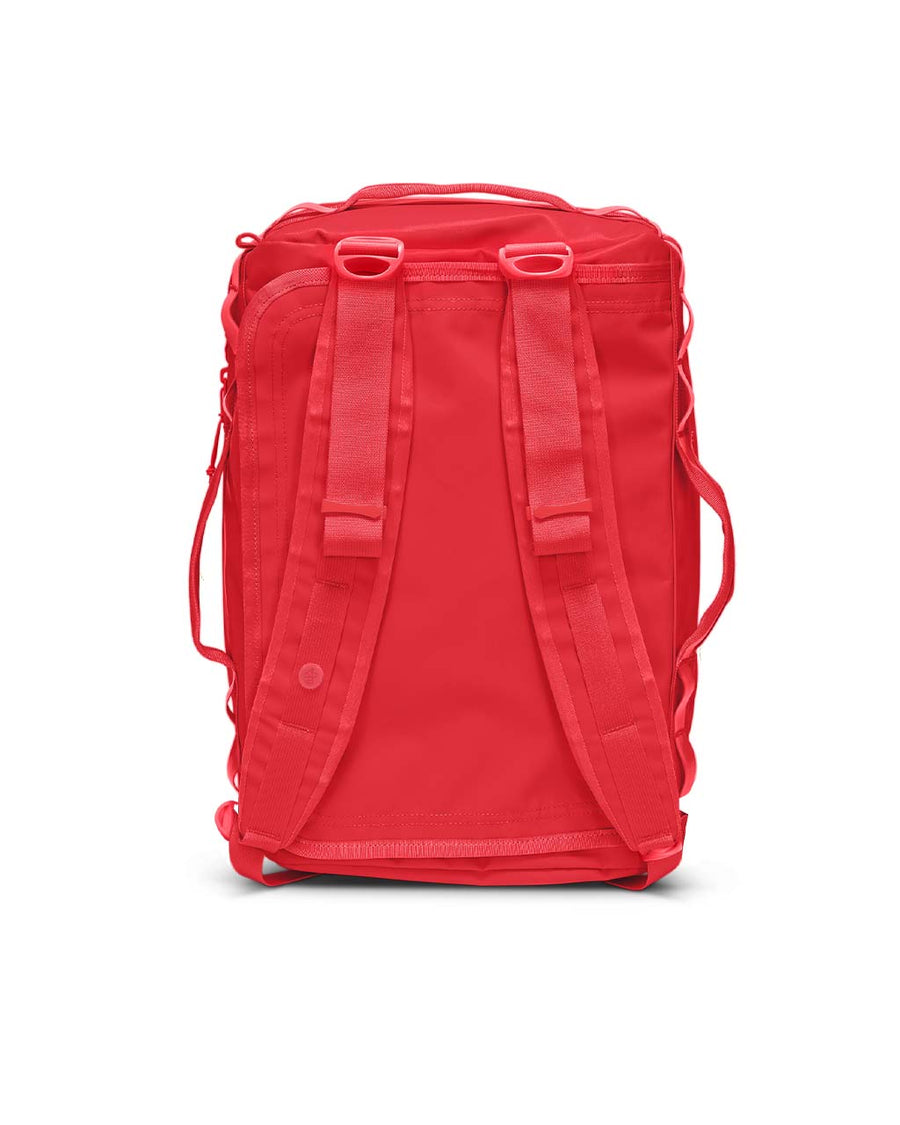 back of red mini travel bag