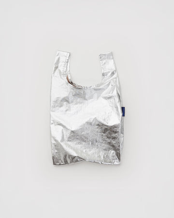 chrome metallic baby baggu