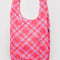 pink plaid starry big baggu