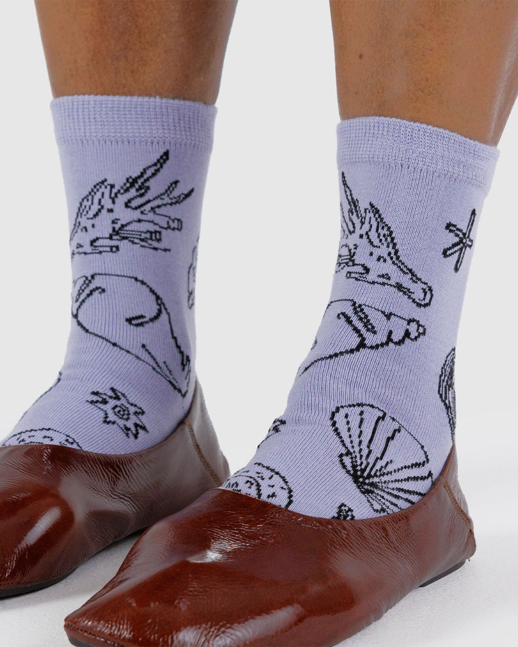 Crew Socks - Light Blue Shells – ban.do