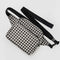 black and white gingham fanny pack