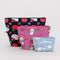 set of three baggu pouches with hello kitty and her friends