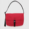 candy apple nylon messenger bag with black front buckle