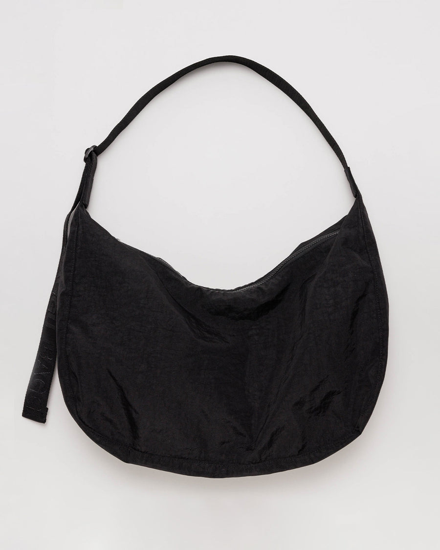 black large nylon crescent bag
