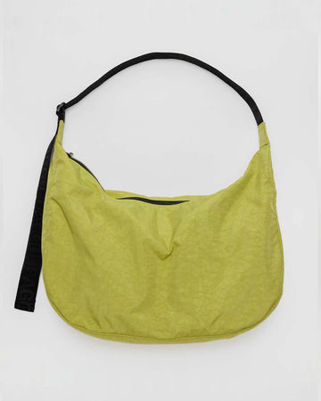 lime green large crescent baggu bag