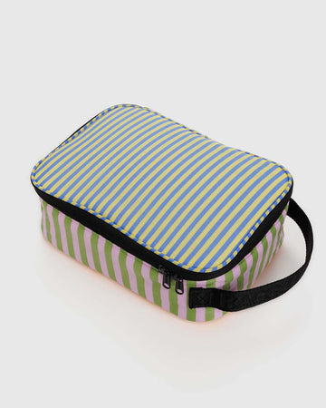 colorful multi stripe lunch box