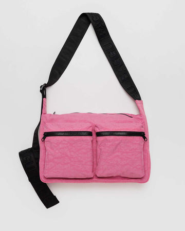 bright pink medium cargo crossbody bag