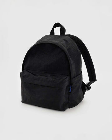 black medium nylon backpack