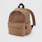 light taupe brown medium nylon backpack