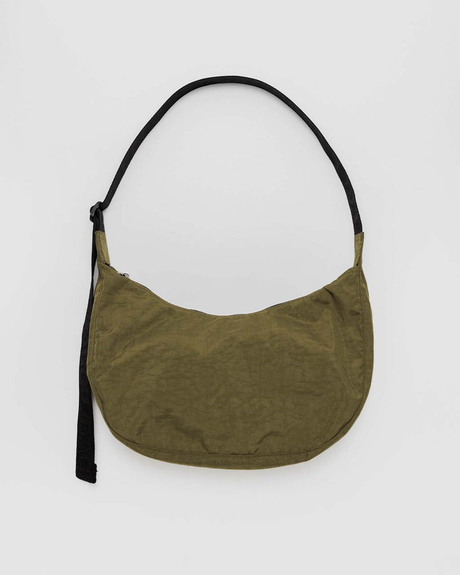 dark green medium nylon crescent bag