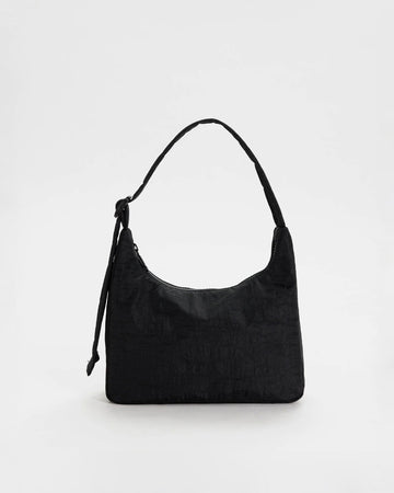 black baggu mini nylon shoulder bag
