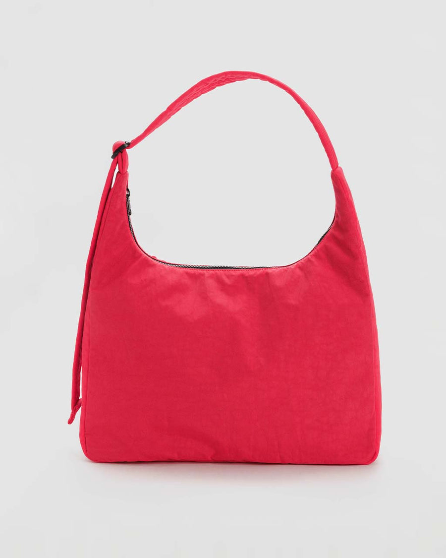 candy apple red  nylon shoulder bag