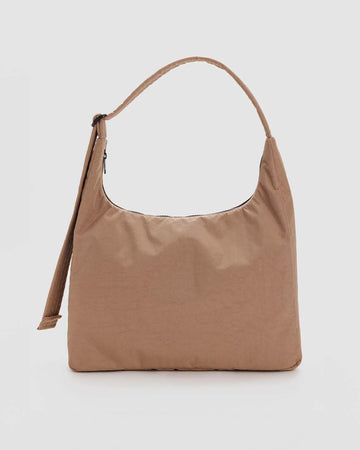 light brown nylon shoulder bag