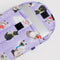 lilac 13 in. puffy laptop sleeve with fancy cats print with laptop inside