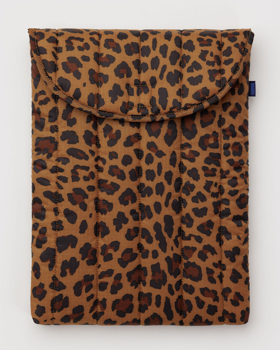 leopard 16 in. puffy laptop sleeve