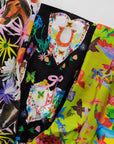 up close of set of three reusable cloth set: abstract horse, lime abstract floral and abstract cowboy boots design