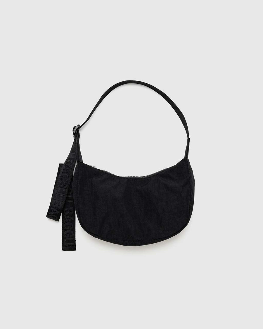 black small nylon crescent bag