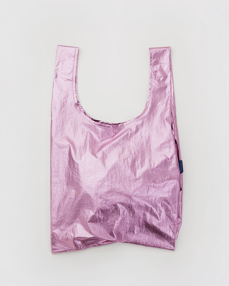 blush metallic standard baggu